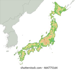 日本地図 標高 のイラスト素材 画像 ベクター画像 Shutterstock