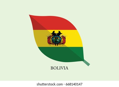 High detailed Leaves Flag vector – Bolivia flag