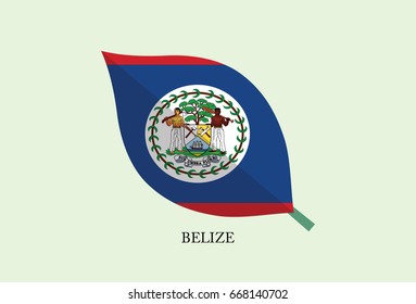 High detailed Leaves Flag vector – Belize flag