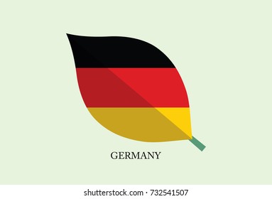 High detailed Leaves Flag vector – Germany flag