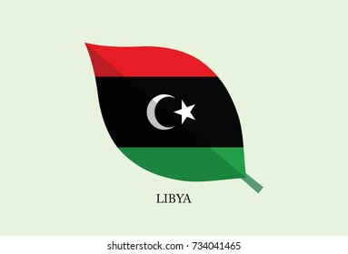 High detailed Leaves Flag vector – Libya flag