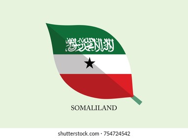 High detailed Leaves Flag vector – Somaliland flag