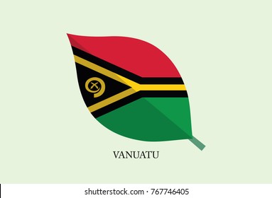 High detailed Leaves Flag vector – Vanuatu flag
