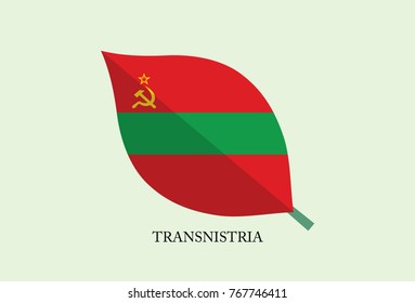 High detailed Leaves Flag vector – Transnistria flag