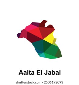 High detailed map of Aaita El Jabal City, colorful style illustration vector Design Template, suitable for your company