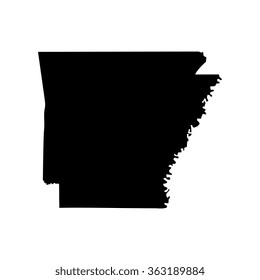 High detailed map of Arkansas.