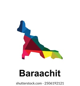 High detailed map of Baraachit City, colorful style illustration vector Design Template, suitable for your company