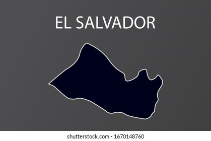 High detailed map of El Salvador. Vector illustration.