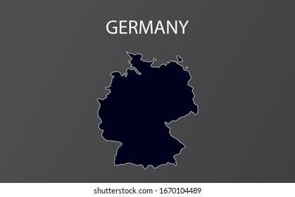 High detailed map of Germany. Vector illustration.