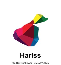 High detailed map of Hariss City, colorful style illustration vector Design Template, suitable for your company