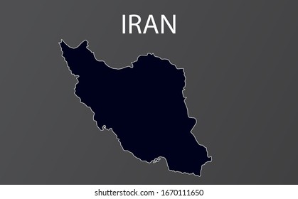 High detailed map of Iran. Vector illustration.