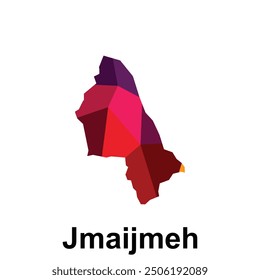 High detailed map of Jmajimeh City, colorful style illustration vector Design Template, suitable for your company