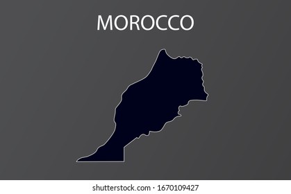 High detailed map of Morocco. Vector illustration.