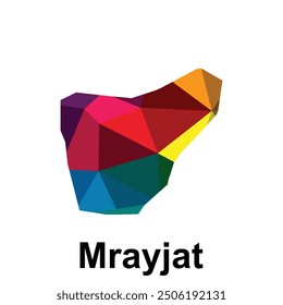 High detailed map of Mrayjat City, colorful style illustration vector Design Template, suitable for your company