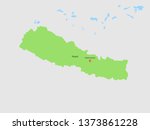 High Detailed Map of Nepal and Capital is a fully layered. Vector illustration eps 10.