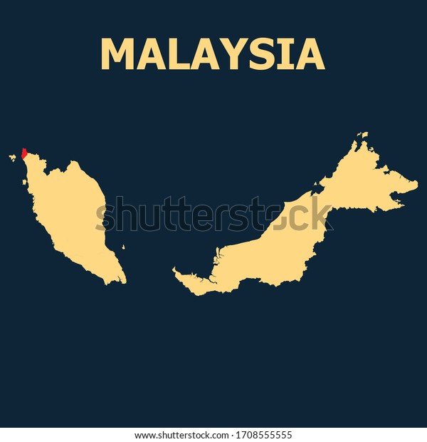 High Detailed Map Perlis Highlighted 600w 1708555555 