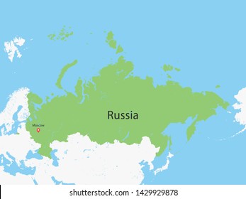 High Detailed Map Russia Capital Vector Stock Vector (Royalty Free ...