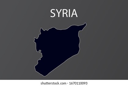 High detailed map of Syria. Vector illustration.