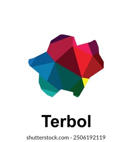 High detailed map of Terbol City, colorful style illustration vector Design Template, suitable for your company