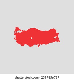 High detailed map of Turkey. Hard Edged