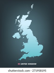 High detailed map of United Kingdom