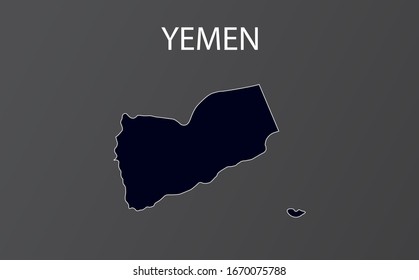 High detailed map of Yemen. Vector illustration.