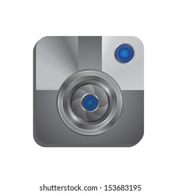 high detailed metal theme camera application icon