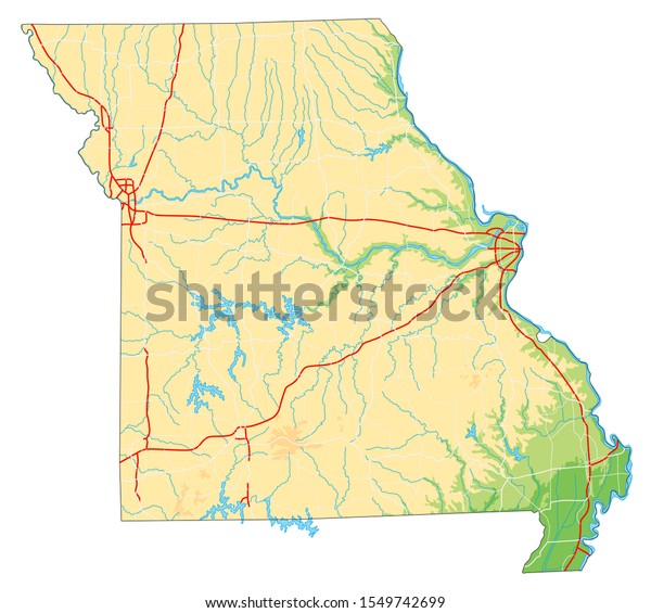 High Detailed Missouri Physical Map 1549742699 High Detailed Missouri Physical Map 600w 1549742699