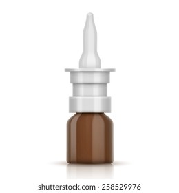High Detailed Nasal Spray Bottle. Vector Illustration.