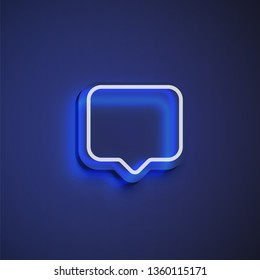 High detailed neon colorful speech bubble. vector illustration