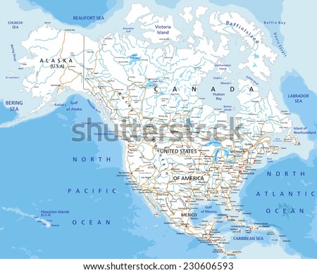 High Detailed North America Road - High Detailed North America Road 450w 230606593