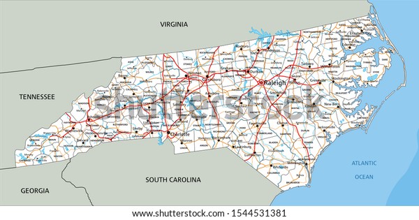 Road Map Of North Carolina