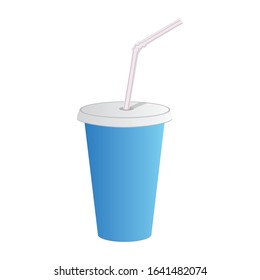 High Detailed Plastic cup isolated on white background. Vector illustration eps 10.