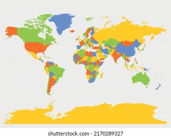 High Detailed Political Map World Stock Vector (Royalty Free ...