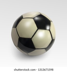 High detailed realistic soccer ball.