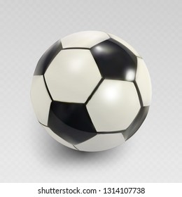 High detailed realistic soccer ball.