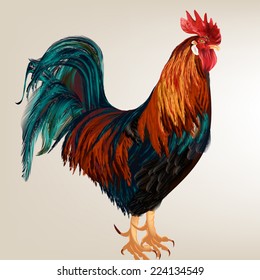 High detailed realistic vector cock