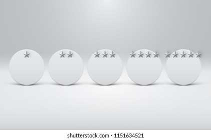 High detailed star-rating buttons, vector illustration