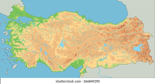 Turkey Physical Map Royalty Free Images Stock Photos Pictures