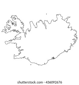 High Detailed Vector Contour Map Iceland Stock Vector (Royalty Free ...