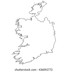 High Detailed Vector Contour Map Ireland Stock Vector (Royalty Free ...