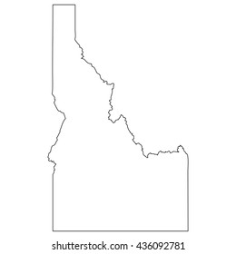 High detailed vector contour map - Idaho