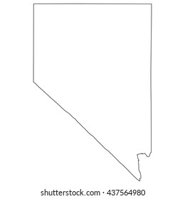 Vektor Stok High Detailed Vector Map Contour Nevada Tanpa Royalti Shutterstock