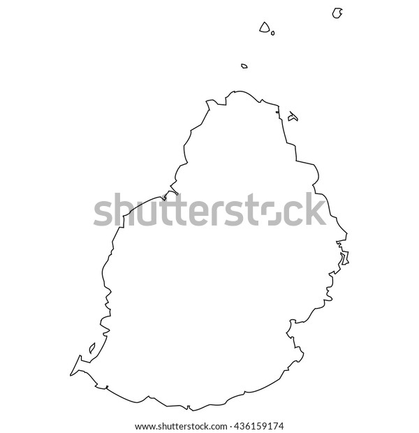 High Detailed Vector Contour Map Mauritius Stock Vector (Royalty Free ...