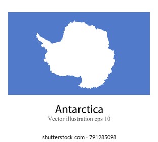 High Detailed vector flag of Antarctica isolated on white background. Vector illustration eps 10.
