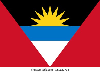 High detailed vector flag of Antigua and Barbuda