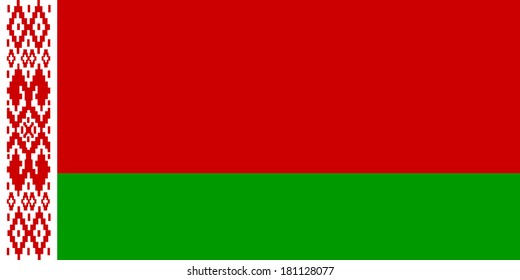 High detailed vector flag of Belarus