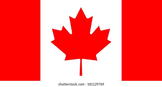 Высокий подробный векторный флаг Канады