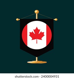 High detailed vector flag of Canada