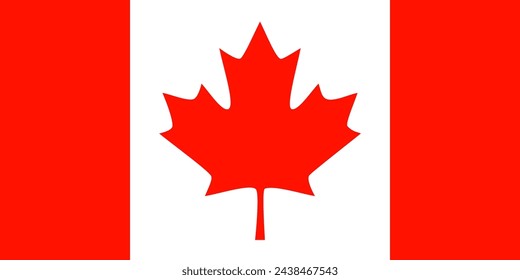 High detailed vector flag of Canada